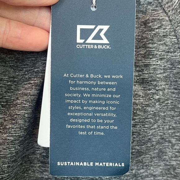 NWT Women's Cutter & Buck Adapt Eco Hooded Performance Pullover Sz M Thumb Holes - Picture 8 of 16